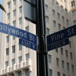 Hollywood and Vine Street Sign
