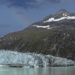 Alaska Glacier with Rainbow