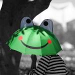 happy green Frog Umbrella