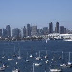 San Diego Bay city skyline boats