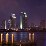 San Diego at Night Stock Photography