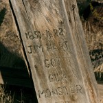 Old wood western grave marker